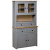 alt="Highboard Grey 93x40.5x180 cm Solid Pine Panama Range"