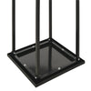 Firewood Rack with Base Black 37x37x113 cm Steel