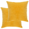 alt="Cushions Cotton Velvet 2 pcs 45x45 cm Yellow"