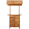 Outdoor Bar Table with Rooftop 122x106x217 cm Solid Acacia Wood