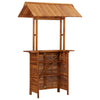 Outdoor Bar Table with Rooftop 122x106x217 cm Solid Acacia Wood