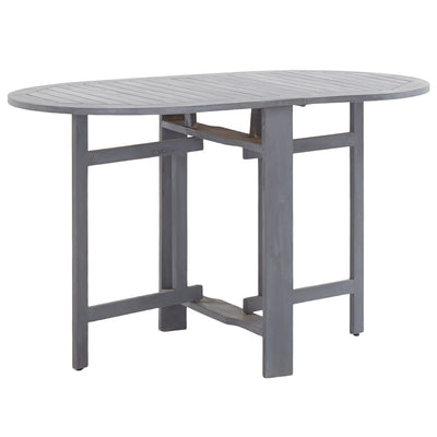 alt="Garden Table Grey 120x70x74 cm Solid Acacia Wood"