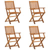 alt="Folding Outdoor Chairs 4 pcs Solid Acacia Wood"