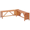 alt="Garden Corner Bench with Planter 117x117x40 cm Solid Acacia Wood"
