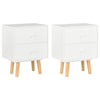 alt="Bedside Cabinets 2 pcs White 40x30x50 cm Solid Pinewood"