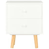 Bedside Cabinets 2 pcs White 40x30x50 cm Solid Pinewood