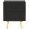 Bedside Cabinets 2 pcs Black 40x30x50 cm Solid Pinewood