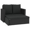 alt="2 Piece Garden Lounge Set with Cushions Poly Rattan Black"