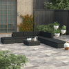 alt="8 Piece Garden Lounge Set with Cushions Poly Rattan Black"