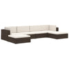 Sectional Middle Seat 1 pc with Cushions Poly Rattan Grey
