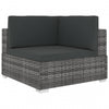 alt="Sectional Corner Chair 1 pc with Cushions Poly Rattan Grey"