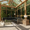alt="6 Piece Garden Lounge Set with Cushions Poly Rattan Grey"