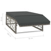 2 Piece Garden Lounge Set with Cushions Poly Rattan Grey