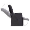 Reclining Garden Chair with Cushion Poly Rattan Black