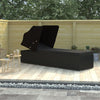 alt="Sun Lounger with Canopy and Cushion Poly Rattan Black""