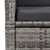 Reclining Garden Chairs 2 pcs with Cushions Poly Rattan Grey