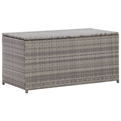 alt="Garden Storage Box Poly Rattan 100x50x50 cm Grey"