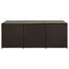 Garden Storage Box Poly Rattan 180x90x75 cm Brown