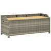 alt="Garden Storage Bench 120 cm Poly Rattan Grey"