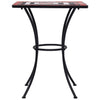 Mosaic Bistro Table Terracotta and White 60 cm Ceramic