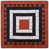 Mosaic Bistro Table Terracotta and White 60 cm Ceramic