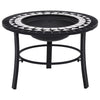 alt="Mosaic Fire Pit Black and White 68cm Ceramic"