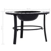 Mosaic Fire Pit Black and White 68cm Ceramic