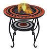 alt="Mosaic Fire Pit Table Terracotta and White 68 cm Ceramic"