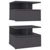 Floating Nightstands 2 pcs Grey 40x31x27 cm Chipboard