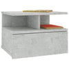 Floating Nightstands 2 pcs Concrete Grey 40x31x27 cm Chipboard