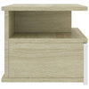 Floating Nightstands 2 pcs White and Sonoma Oak 40x31x27 cm Chipboard