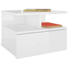 Floating Nightstands 2 pcs High Gloss White 40x31x27 cm Chipboard