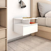 alt="Floating Nightstands 2 pcs High Gloss White 40x31x27 cm Chipboard"