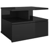 Floating Nightstand High Gloss Black 40x31x27 cm Chipboard