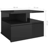 Floating Nightstand High Gloss Black 40x31x27 cm Chipboard