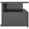 Floating Nightstands 2 pcs High Gloss Grey 40x31x27 cm Chipboard