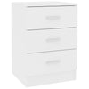 Bedside Cabinet White 38x35x56 cm Chipboard