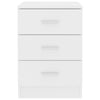 Bedside Cabinet White 38x35x56 cm Chipboard