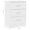 Bedside Cabinet White 38x35x56 cm Chipboard