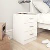 alt="Bedside Cabinet White 38x35x56 cm Chipboard"
