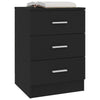 Bedside Cabinet Black 38x35x56 cm Chipboard
