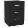 Bedside Cabinet Black 38x35x56 cm Chipboard
