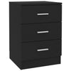 Bedside Cabinets 2 pcs Black 38x35x56 cm Chipboard