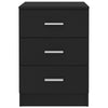 Bedside Cabinets 2 pcs Black 38x35x56 cm Chipboard