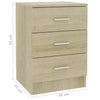 Bedside Cabinet Sonoma Oak 38x35x56 cm Chipboard