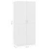 Wardrobe White 80x52x180 cm Engineered Wood