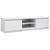 TV Cabinet High Gloss White 140x40x35.5 cm Chipboard
