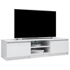 TV Cabinet High Gloss White 140x40x35.5 cm Chipboard