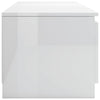 TV Cabinet High Gloss White 140x40x35.5 cm Chipboard