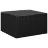 5 Piece Garden Lounge Set with Cushions Poly Rattan Black